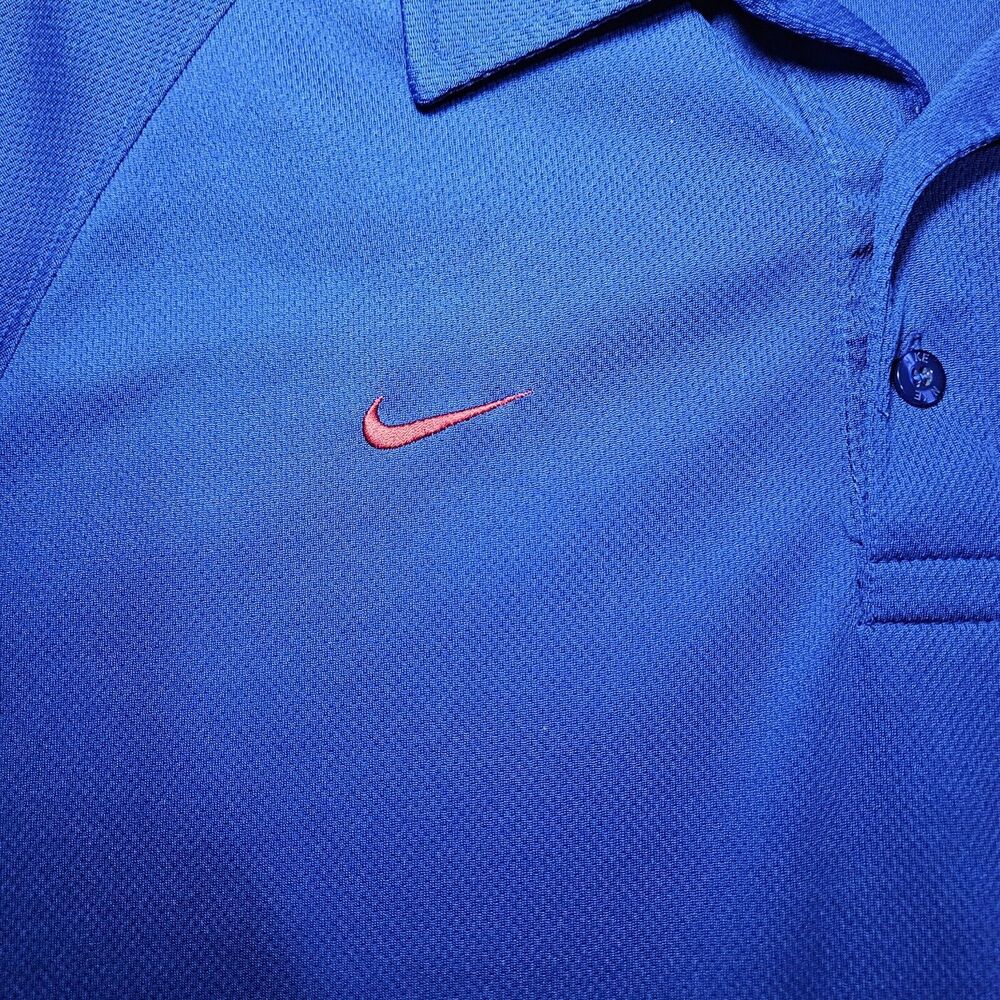 Nike Chicago Cubs Polo Shirt Mens Large Blue Performance Baseball Authentic MLB - Picture 3 of 8